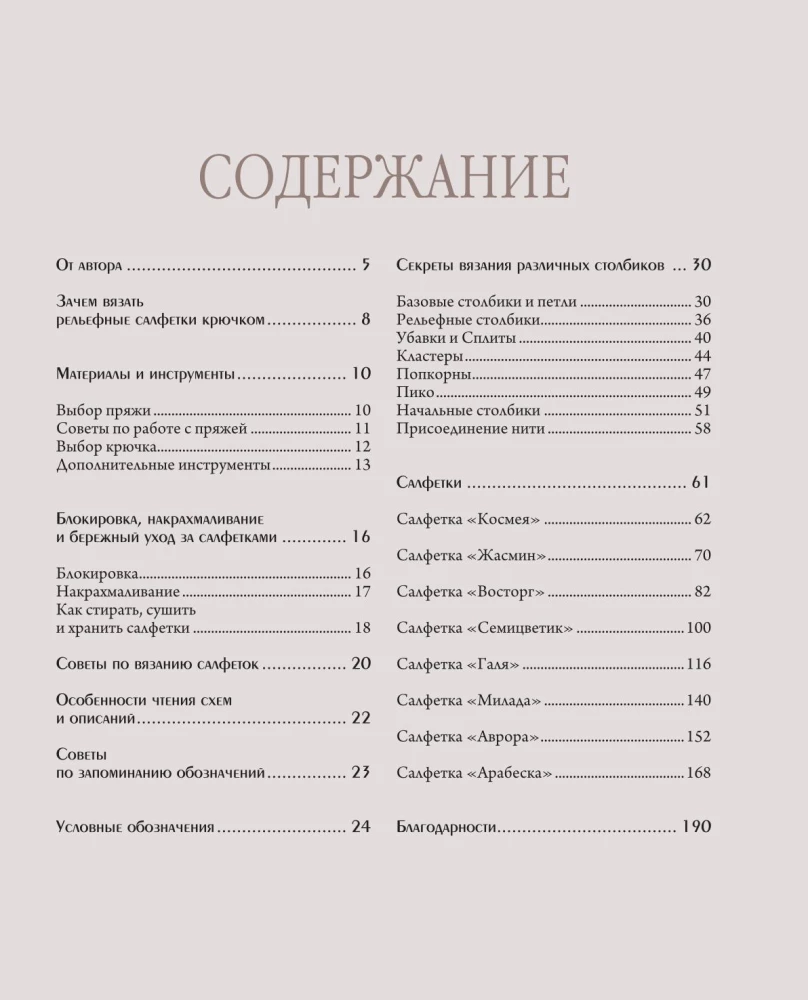 Lace Crochet. Relief Napkins by Elena Skripina