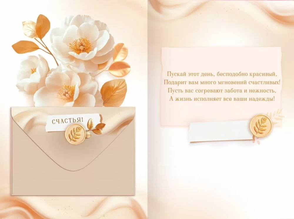 Apsveikuma kartiņa - Ar kāzu dienu!