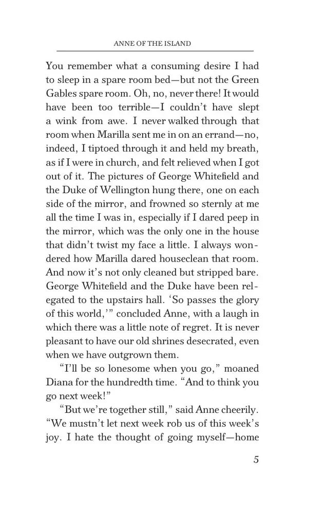 Anne of the Island. Anya from Prince Edward Island (in English)