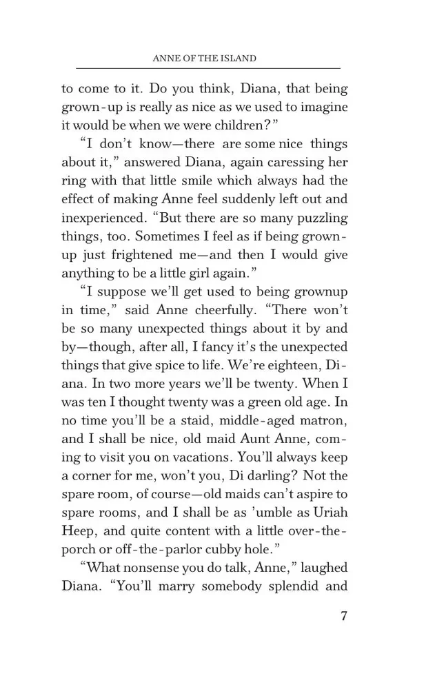 Anne of the Island. Anya from Prince Edward Island (in English)