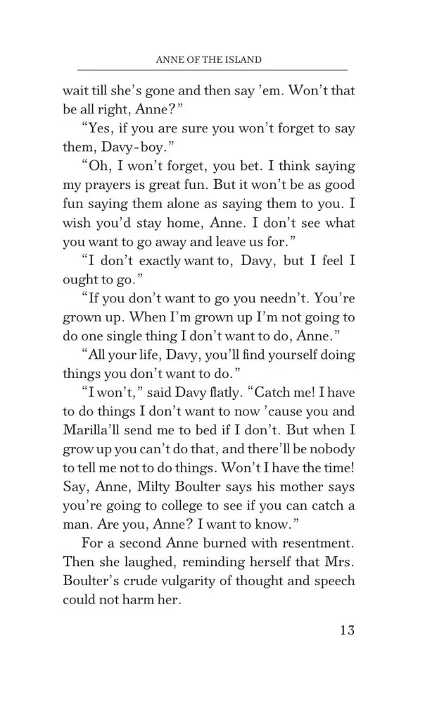 Anne of the Island. Anya from Prince Edward Island (in English)