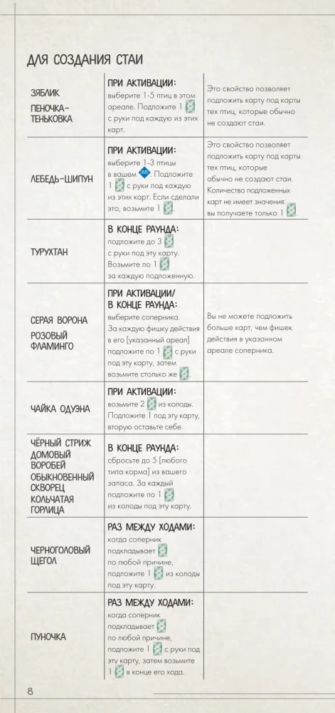 Настольная игра - Крылья. Птицы Европы (дополнение)