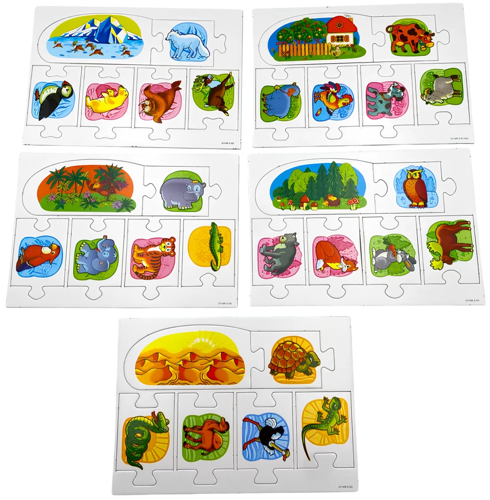 Educational Board Game - Little Train for Animals