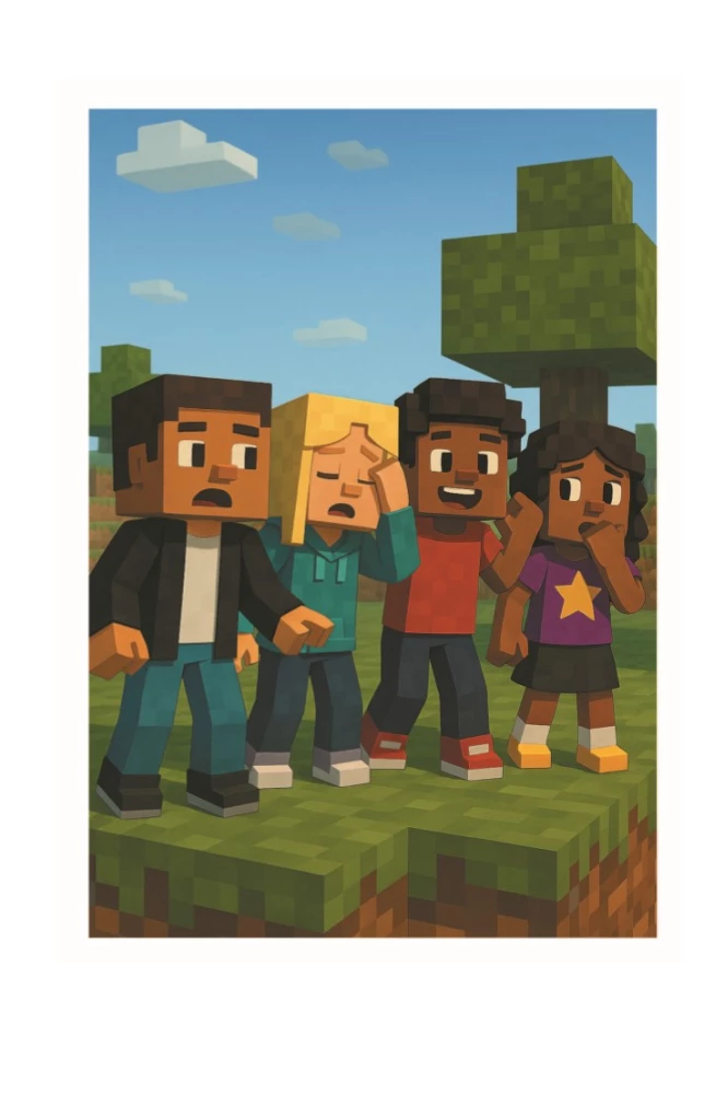 Geschichten aus Minecraft auf Englisch. Lesen mit Freude und das Niveau (A1) erhöhen