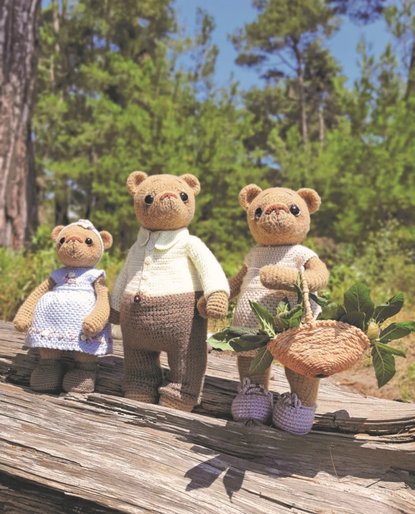 Megztų meškiukų namas. Istorijos apie mezgimą nėrimo technika tikrų meškiukų, jų gražių drabužių, šiltų namų ir mylinčios šeimos