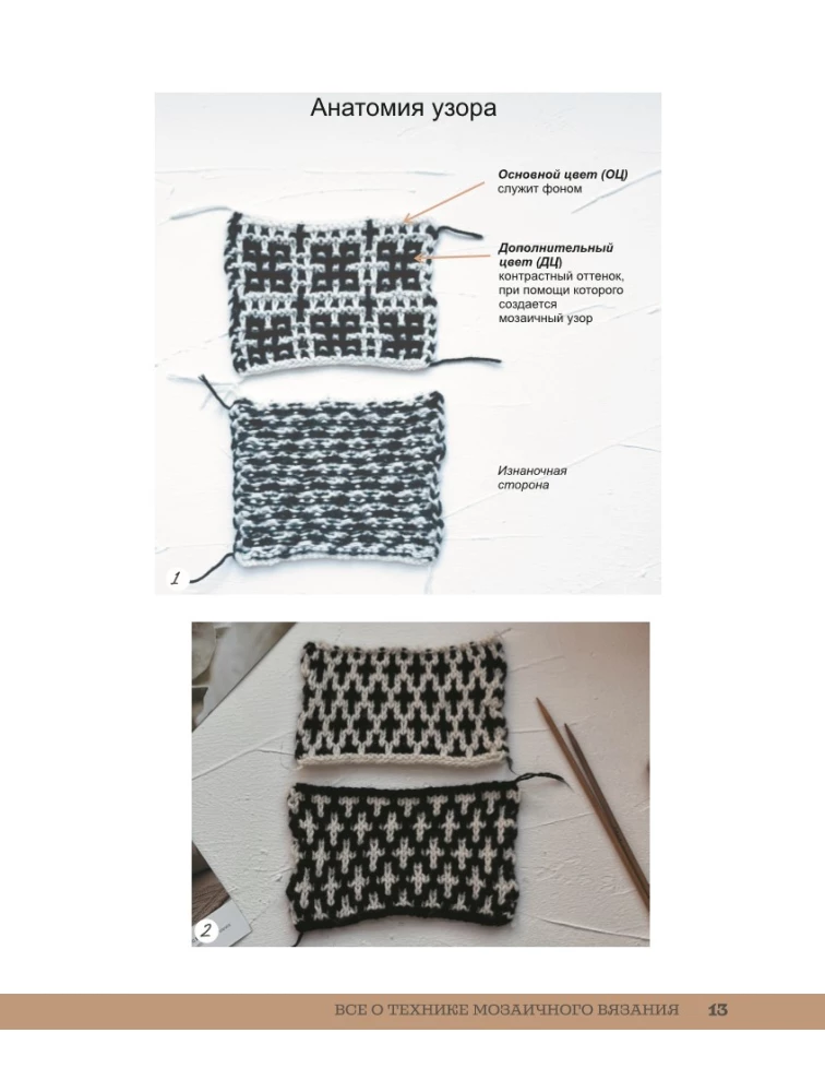 Mosaic Knitting from A to Z. Complete Practical Guide, Over 50 Patterns