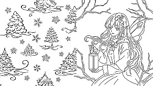 Fairies of the Winter Forest. Coloring Book
