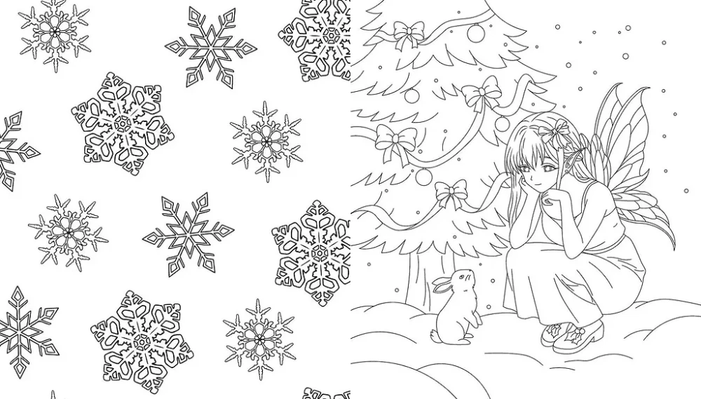 Fairies of the Winter Forest. Coloring Book