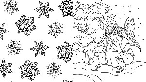 Fairies of the Winter Forest. Coloring Book