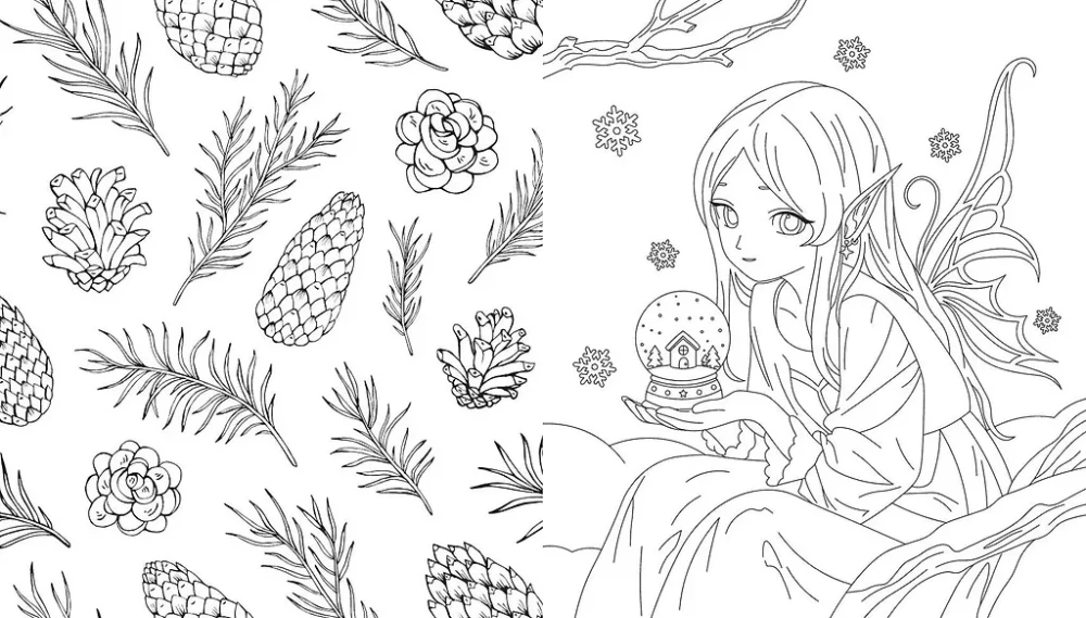 Fairies of the Winter Forest. Coloring Book