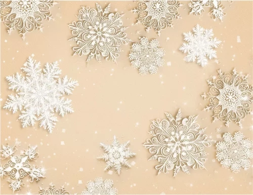 Kunstlik väike ümbrik - Lumehelbed kraftpaberil