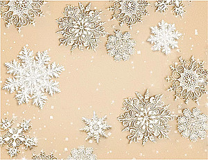 Mākslas aploksne mazs - Sniegpārslas uz krafta