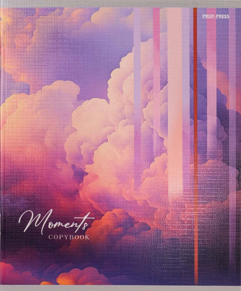 Тетрадь - Облачный пейзаж, 48 листов, клетка, в ассортименте