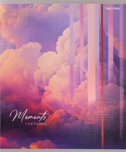 Тетрадь - Облачный пейзаж, 48 листов, клетка, в ассортименте