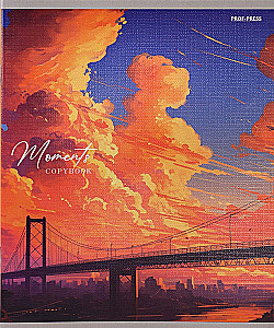 Тетрадь - Облачный пейзаж, 48 листов, клетка, в ассортименте