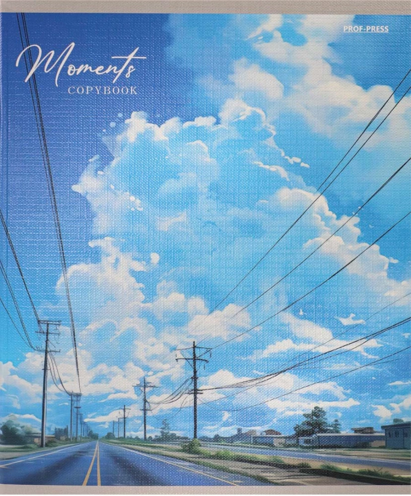 Тетрадь - Облачный пейзаж, 48 листов, клетка, в ассортименте