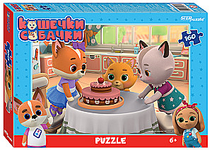 Puzzle 160 - Kotki i pieski