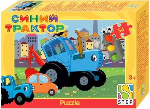Puzzle 54 - Niebieski traktor, w asortymencie