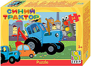 Puzzle 54 - Niebieski traktor, w asortymencie