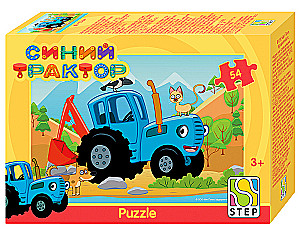 Puzzle 54 - Niebieski traktor, w asortymencie