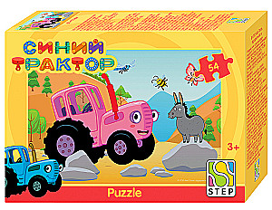 Puzzle 54 - Niebieski traktor, w asortymencie