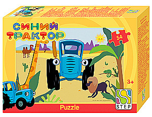 Puzzle 54 - Niebieski traktor, w asortymencie