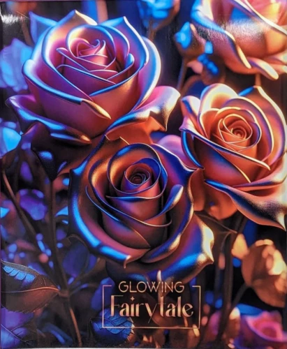 Fotoalbum - Jasne róże, fioletowy na 100 magnetycznych stron, 23x28 cm