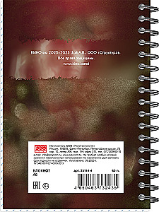 Блокнот А6  - ЦОЙ КИНО №13, 60 листов, клетка