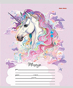 Notebook - Unicorns and Magic, A5, 12 sheets, square, assorted