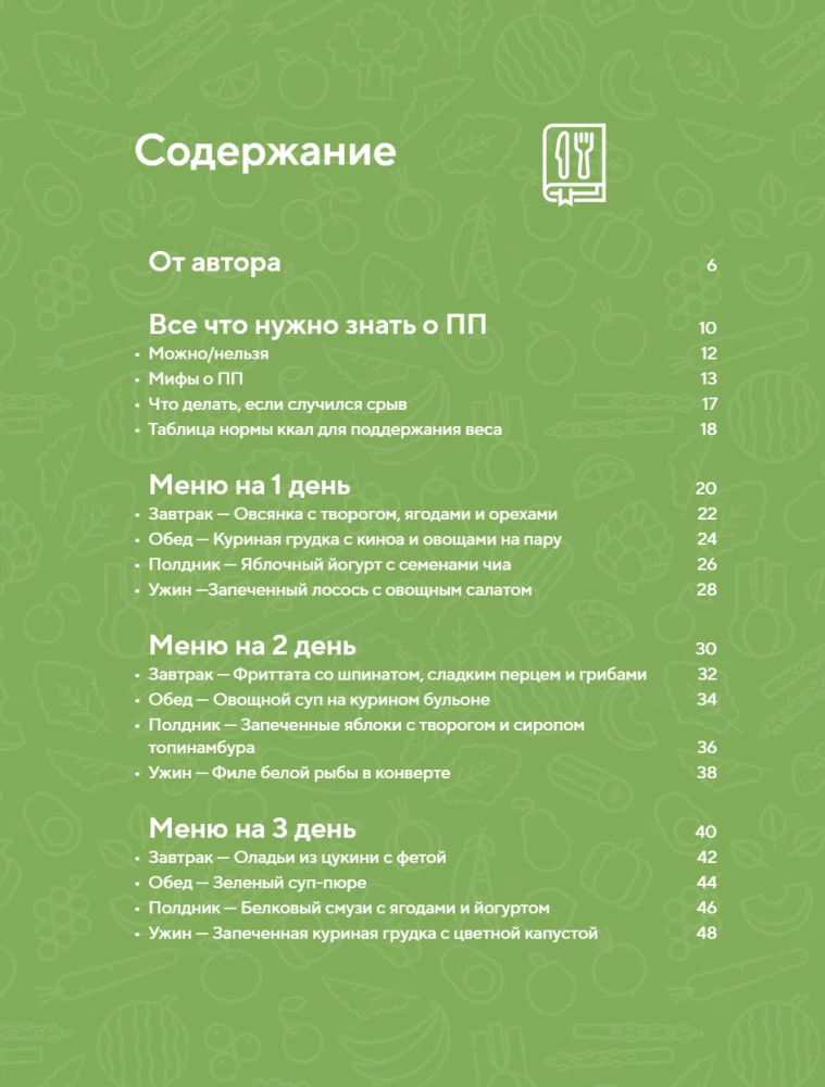 PP menu for weight loss