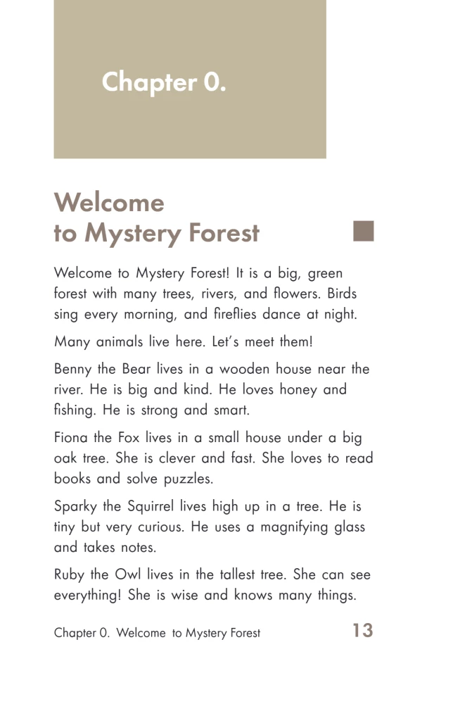 Der Wald Detektiv auf Englisch. Lesen mit Freude und das Niveau erhöhen: A1