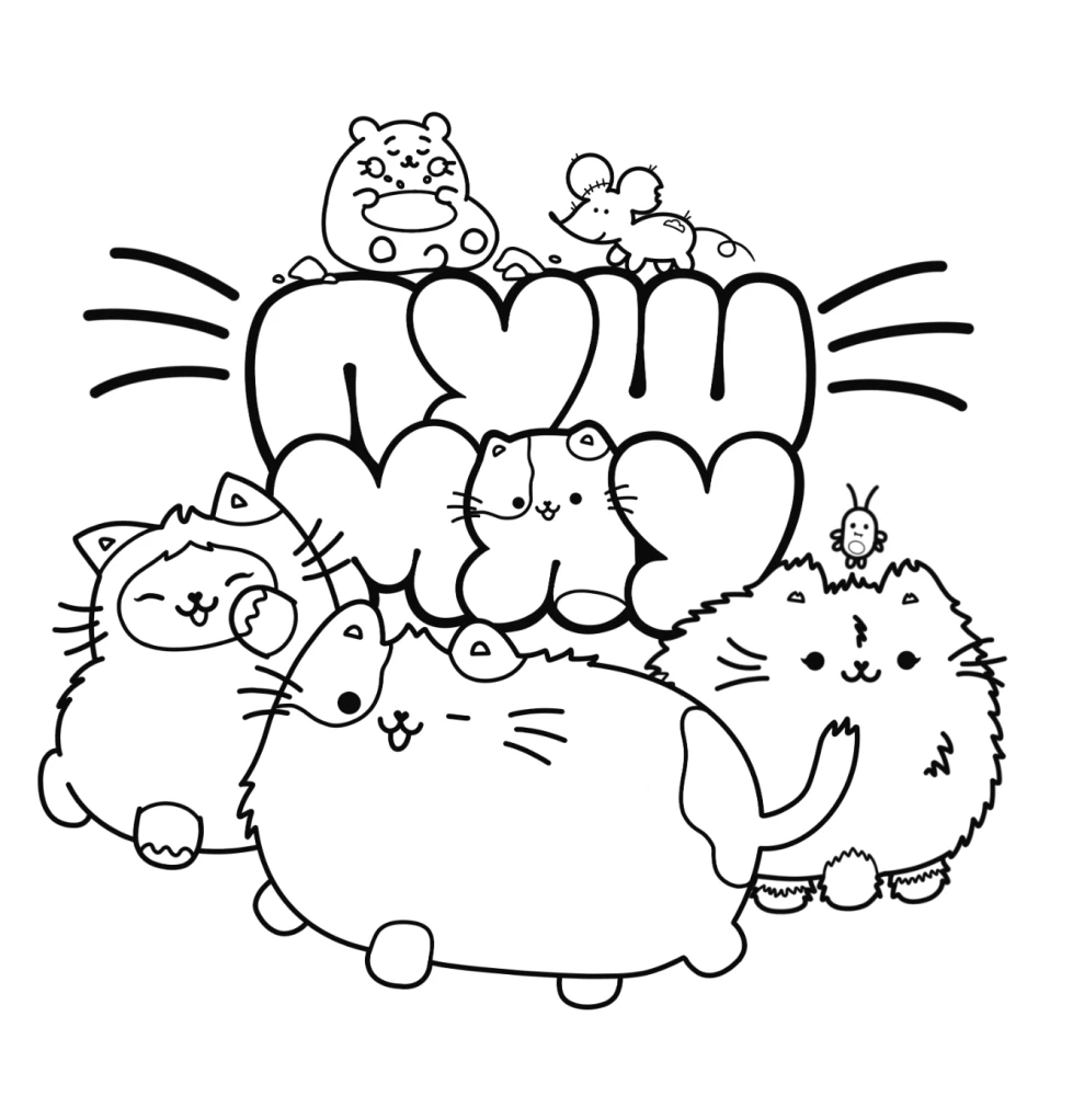 Pushmiau. Coloring Book of the Fluffiest Universe