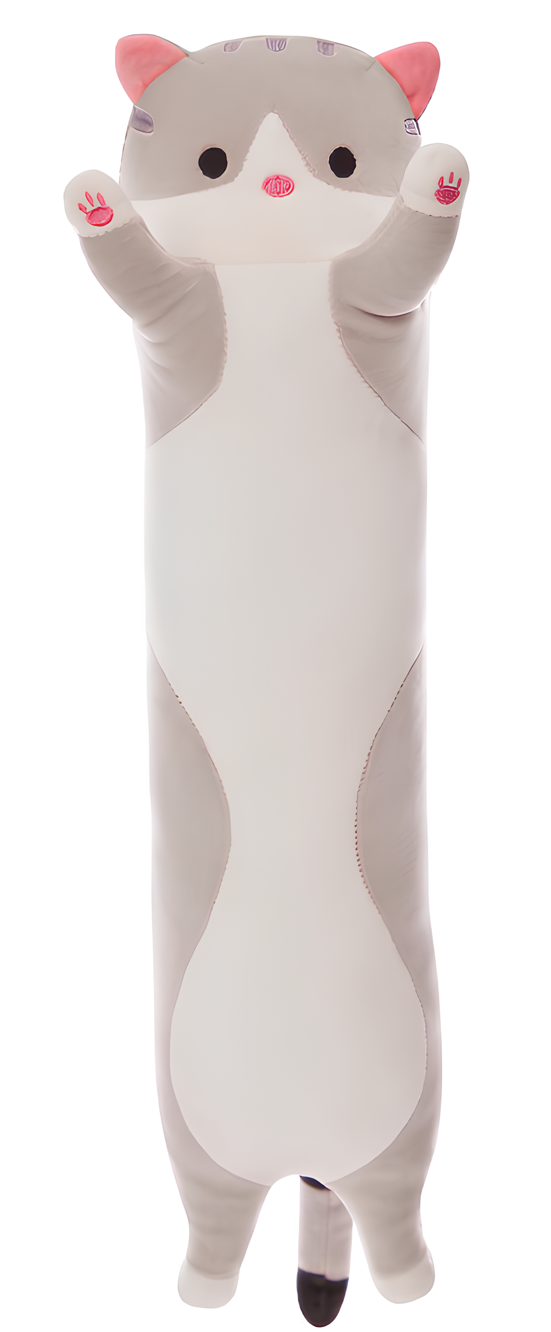 Mīkstā rotaļlieta - Kaķis, gaiši pelēks, 90cm