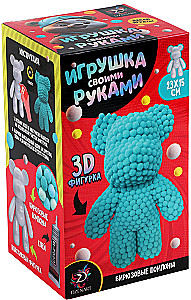 Zabawka z pomponami - Miś, miętowy