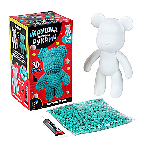 Zabawka z pomponami - Miś, miętowy