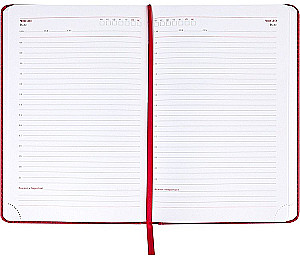 Kalendarz A5 - Codzienne Kroniki — Czerwony, niezaplanowany, 160 stron, czerwony