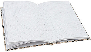 Записная книжка A5 - Чёрные листья на светлом, 72 листа