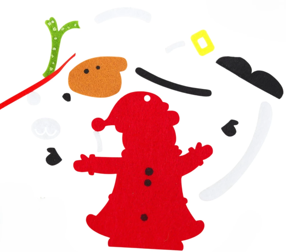 Ёлочное украшение из фетра - Новогодний мишка, своими руками