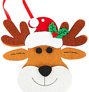 Ёлочное украшение из фетра - Новогодний олень, своими руками