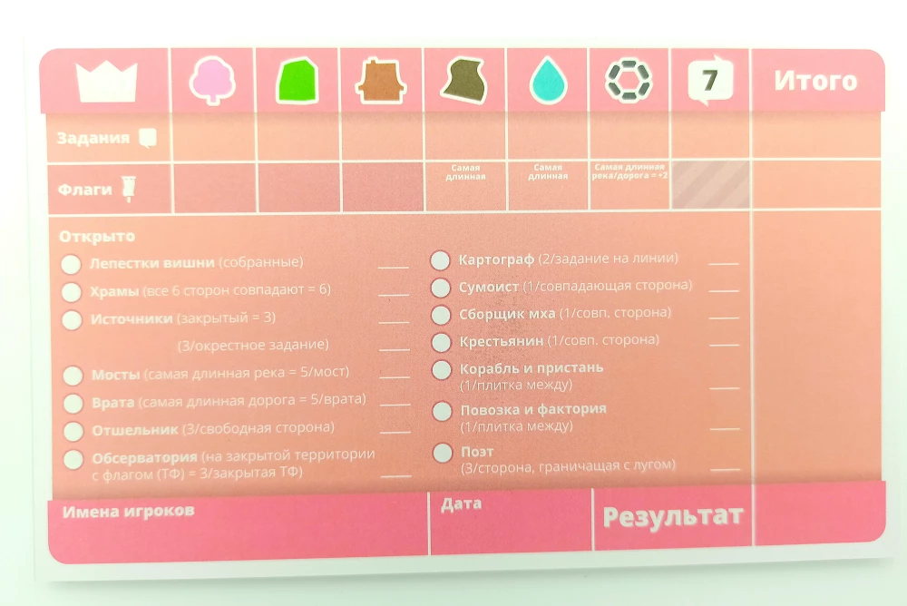 Gra planszowa - Dorfromantik. Wiejska idyllia. Sakura