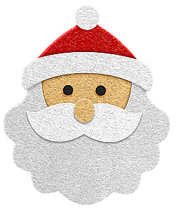 Ozdoba choinkowa z filcu - Święty Mikołaj, własnoręcznie