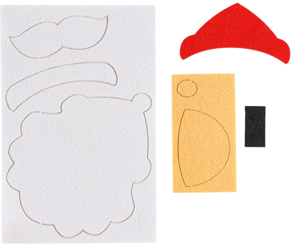 Ozdoba choinkowa z filcu - Święty Mikołaj, własnoręcznie