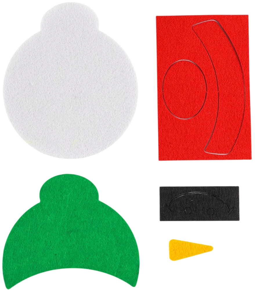 Ёлочное украшение из фетра - Снеговик, своими руками