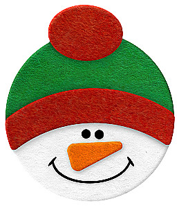 Ёлочное украшение из фетра - Снеговик, своими руками