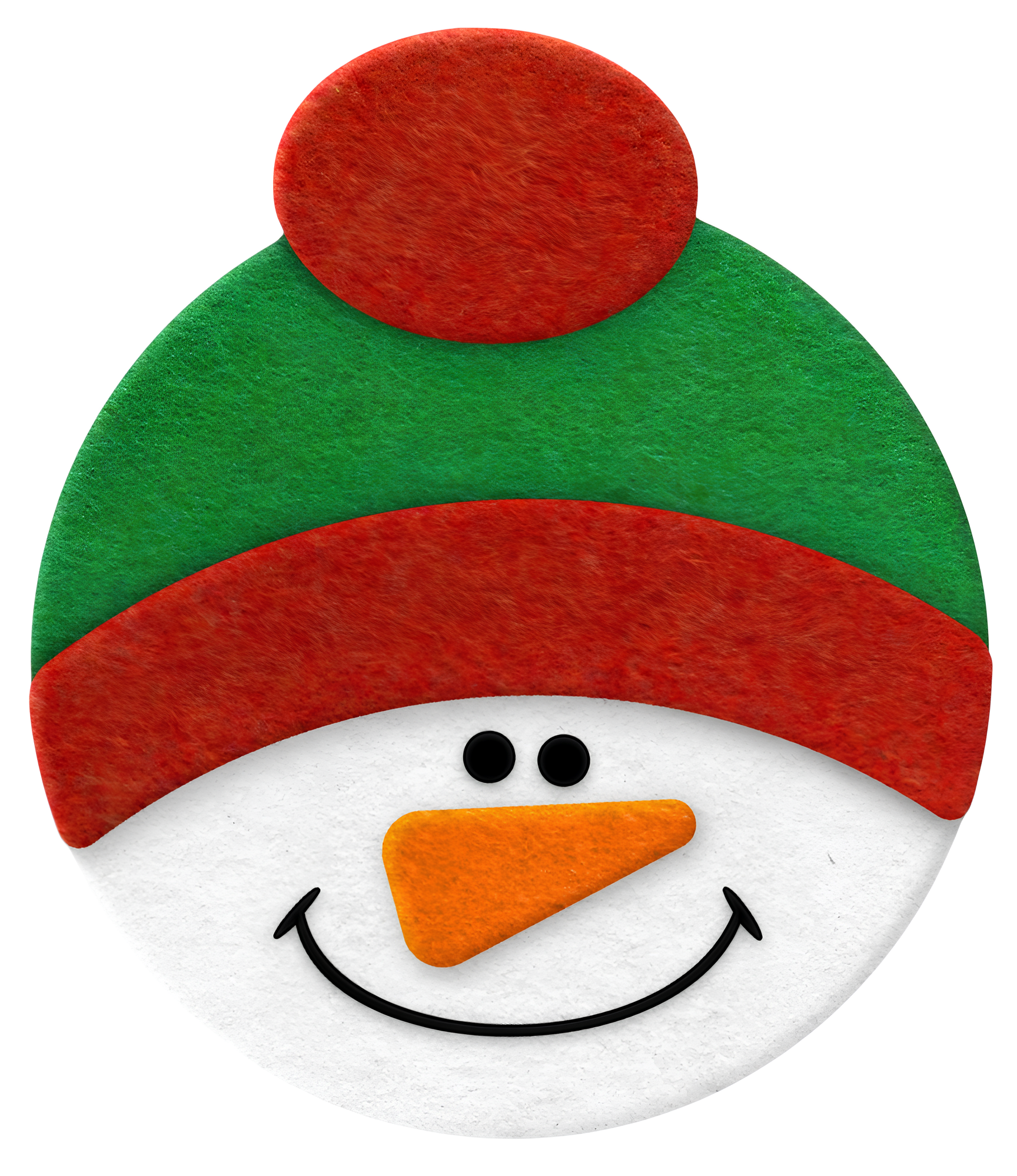Felt Christmas Decoration - Snowman, Handmade
