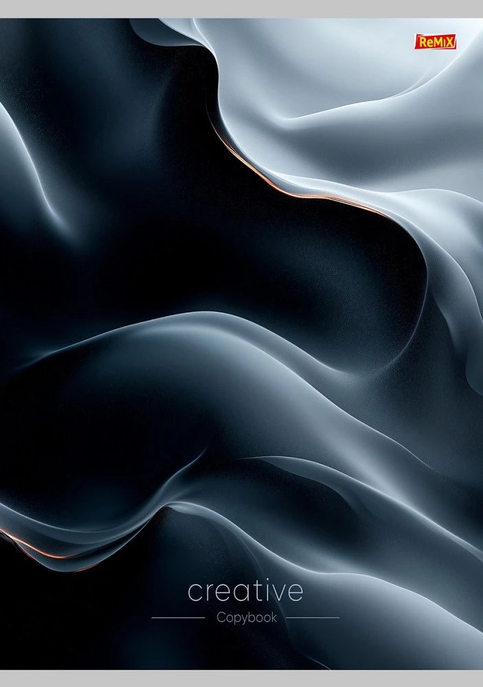 Zeszyt A4 - Abstrakcyjne fale, 96 stron, kratka