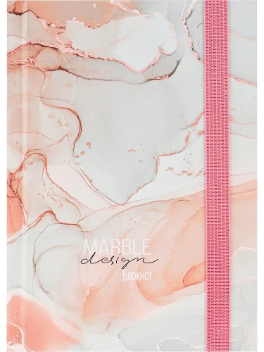 Записная книжка A6 - Светлый мрамор, 88 листов, точка
