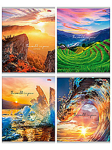 Notatnik A5 - Urok natury – 1, 96 kartek, linia, w asortymencie