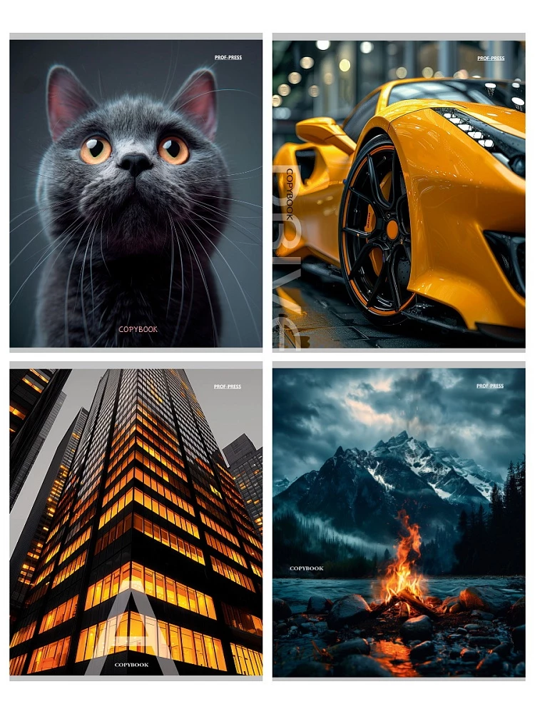 Notatnik A5 -Miks, 96 stron, kratka, w asortymencie