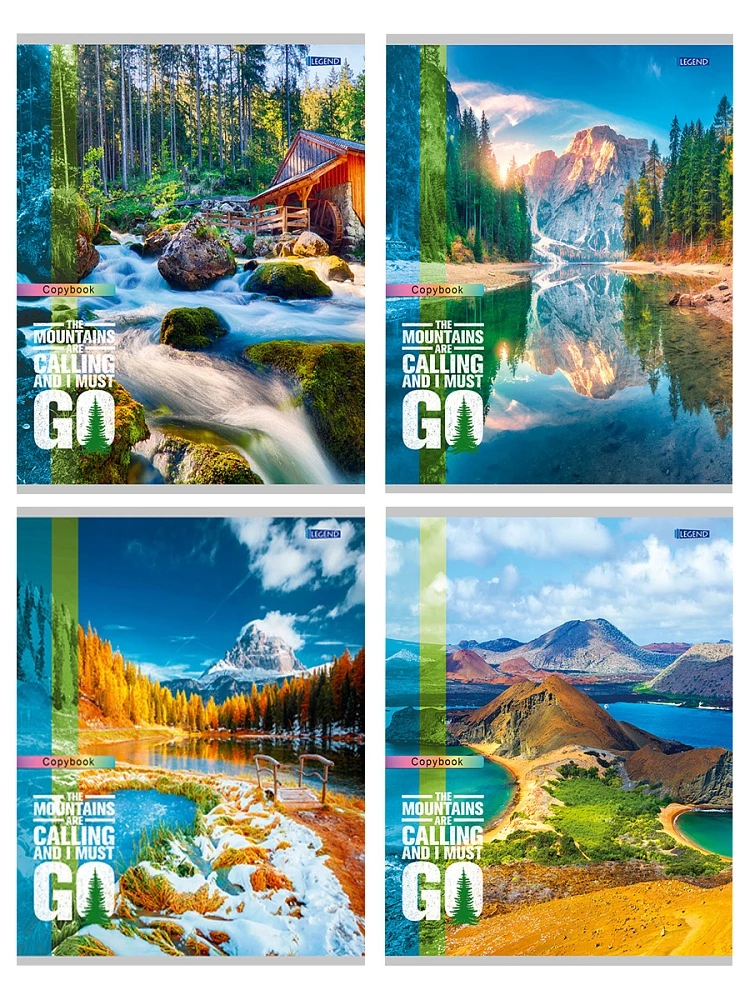 Notatnik A5 - Zachwycające widoki – 1, 96 kartki, linia, w asortymencie